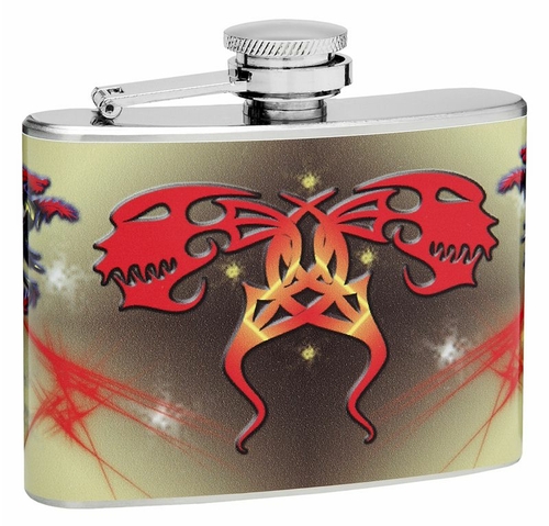 4oz Dog Skull Hip Flask