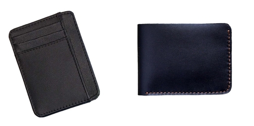Leather Craft Card Wallet for Men's Minimalist Slim Wallet, Genuine