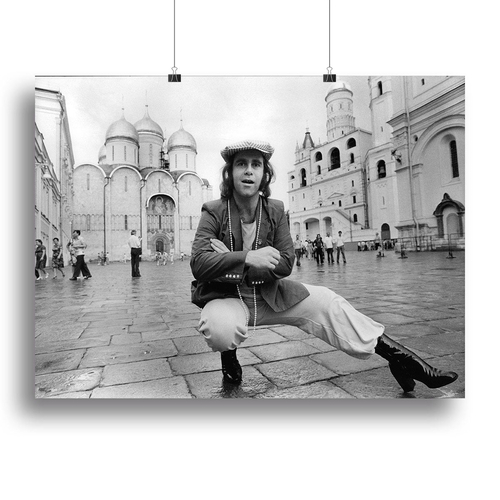 Elton John in Red Square Canvas Print or Poster