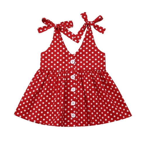 Sweet Summer Toddler Kids Baby Girls Clothes Polka