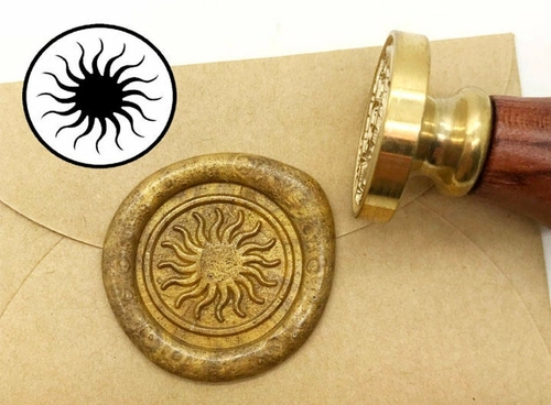 Sun Wax Seal Stamp Kit Wedding Invitation Sealing Wax Stamp