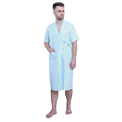 Unisex Patient Gown Home Patient Care Apparel Front Open Gown (Size-M)