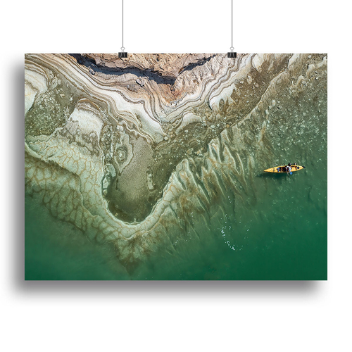 Dead Sea Kayaker Canvas Print or Poster