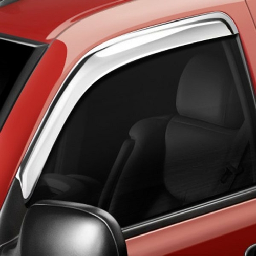 Ventshade 684383Tape-On Standard Ventvisor Chrome Front & Rear Window 