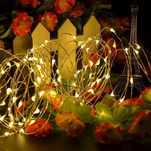 2M Warm White LED Ball String Lights Waterproof