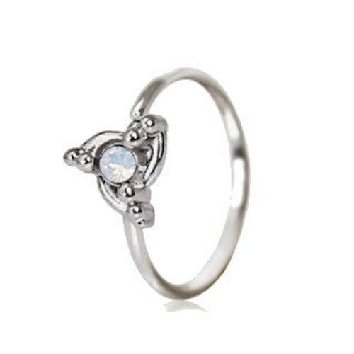 316L Stainless Steel Ornate Swirl Design Nose Hoop / Cartilage Earring