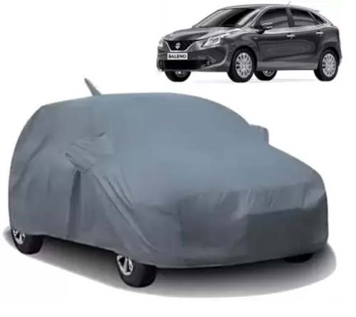 Car Cover For Maruti Suzuki Baleno (With Mirror Pockets)  (Grey)