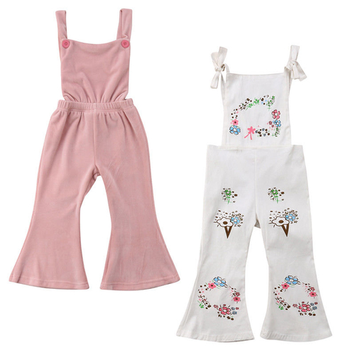 Kid Baby Girl Overall Jumpsuit Little Girls  Strap