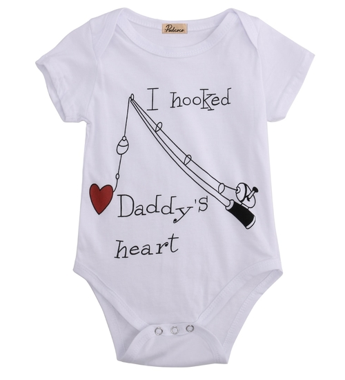 Newborn Baby Boy Girl Clothes Hooked Daddy's