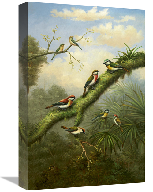 Global Gallery GCS-132521-1218-142 12 x 18 in. Birds of Plenty Art Pri