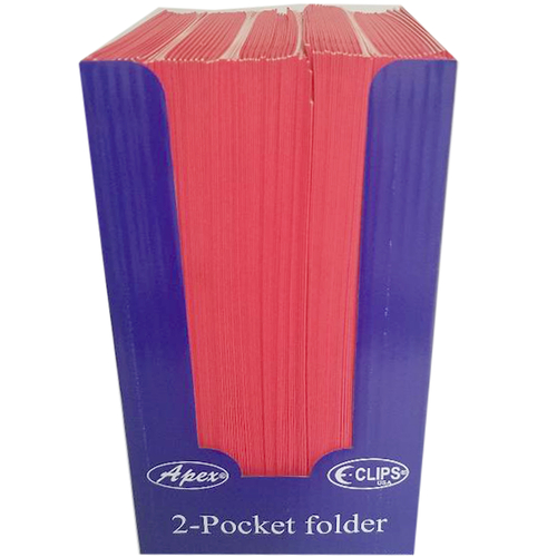 Apex 2 Pocket Folders - Red