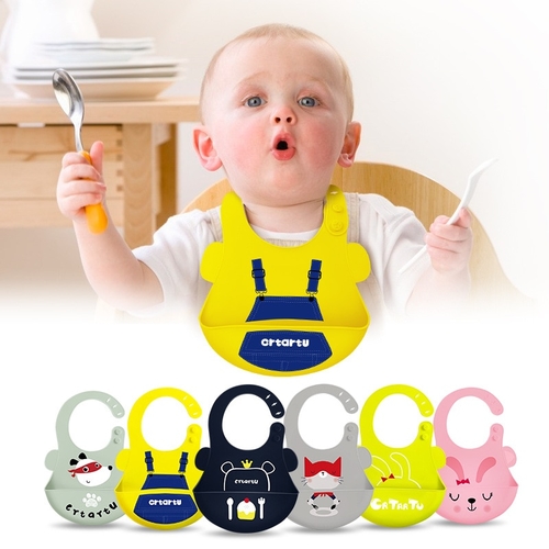 New Design Baby Bibs Waterproof Silicone Feeding