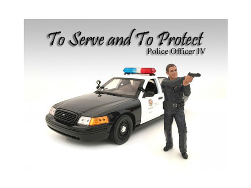 Police Officer IV Figure For 1:18 Scale Models by American Diorama
