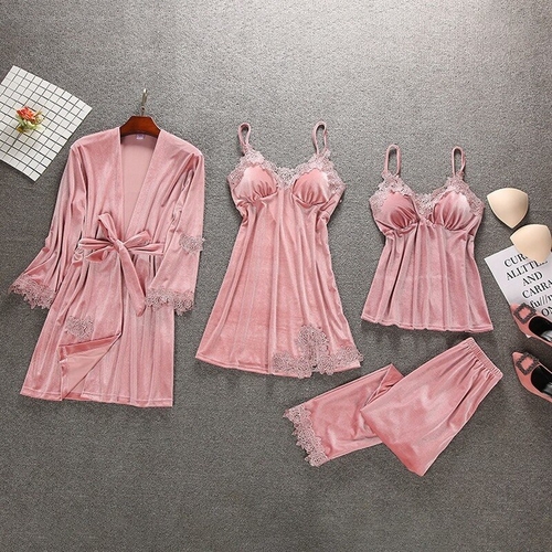 Winter Velvet Thick Warm Women Pajamas