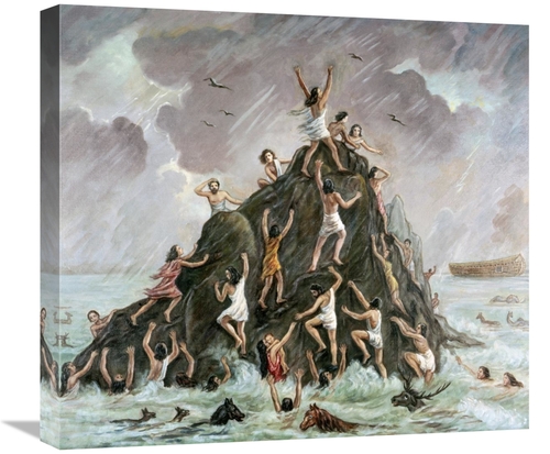 Global Gallery GCS-276727-22-142 22 in. People Engulfed by the Flood A