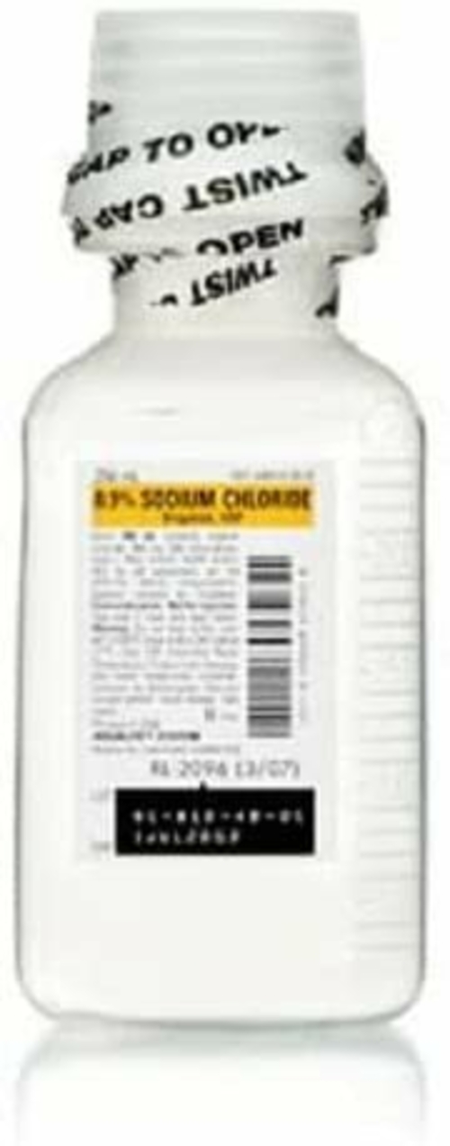 Irrigation Solution. 24 Bottles of Sterile Sodium Chloride 0.9%