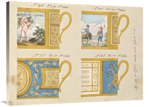 Global Gallery GCS-454916-3040-142 30 x 40 in. Quatre Tasses Avec Fond