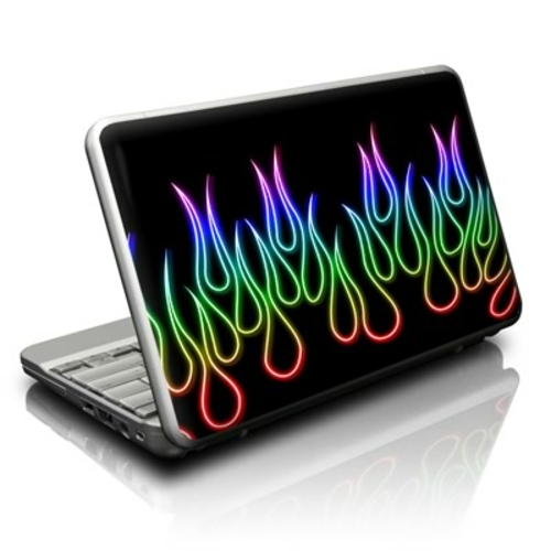 DecalGirl NS-NFLAMES-RBO Netbook Skin - Rainbow Neon Flames