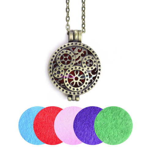 1pc Chain Free Pads Bronze Gear Watch Aromatherapy