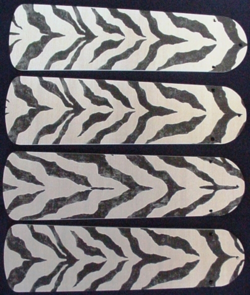 Ceiling Fan Designers 42SET-ANI-ZS New AFRICAN SAFARI ZEBRA SKIN 42&ap