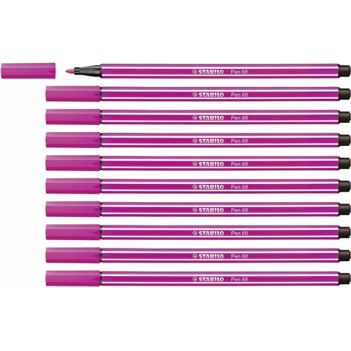 Felt-tip pens Stabilo Pen 68 Pink (10 Pieces)