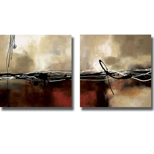 Artistic Home Gallery 2424516S Symphony In Red And Khaki By Laurie Mai