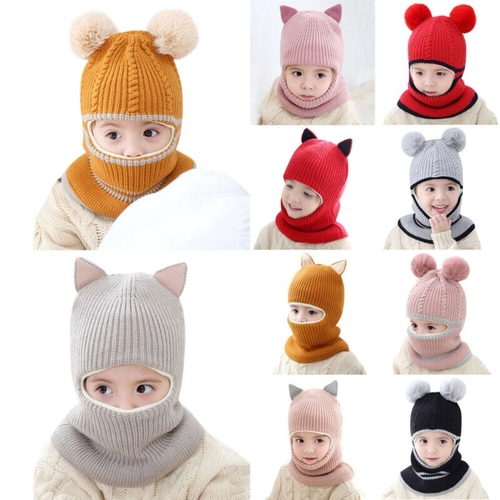 New Baby Boys Girls Hats Winter Warm Monkey Beanie