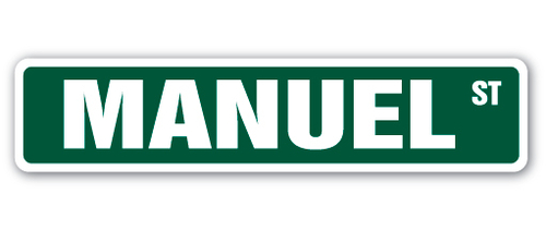SignMission SS-MANUEL 4 x 18 in. Childrens Name Room Street Sign - Man
