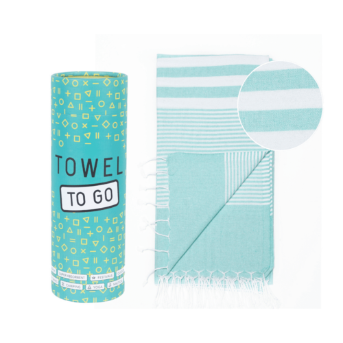 Beach Pool Hammam Towel, Turquoise in Gift Box