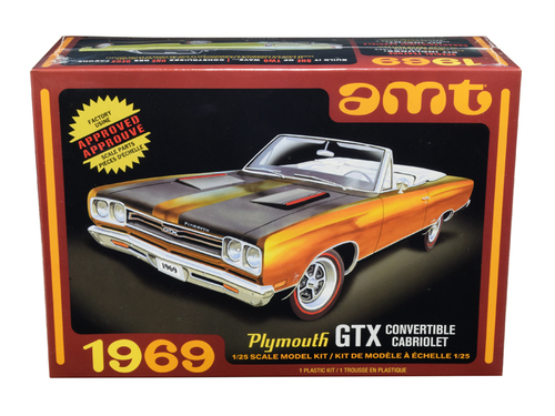 Skill 2 Model Kit 1969 Plymouth GTX Convertible 1/25 Scale Model by
