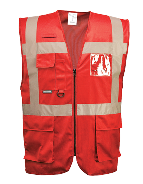 Portwest F476RERXXL Iona Executive Vest, Red - 2XL