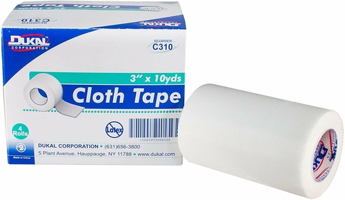 Dukal Cloth Tapes. Case of 48 Medical Tapes 3" x 10 yds. Non-sterile