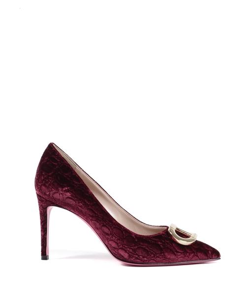 Office Party Cocco Velvet Pump Ruby