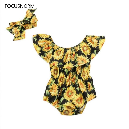 FOCUSNORM Newborn Toddler Baby Girls Flower Print