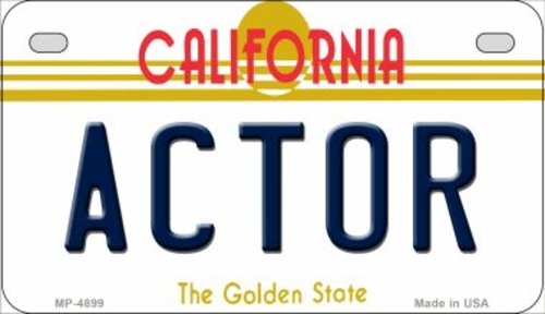 Smart Blonde MP-4899 7 x 4 in. Actor California Novelty Metal Motorcyc