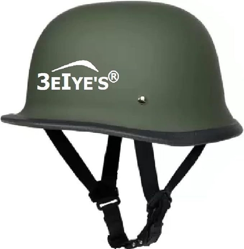 German Retro Style World War Inspire Half Helmet (Non-Motorized) Green
