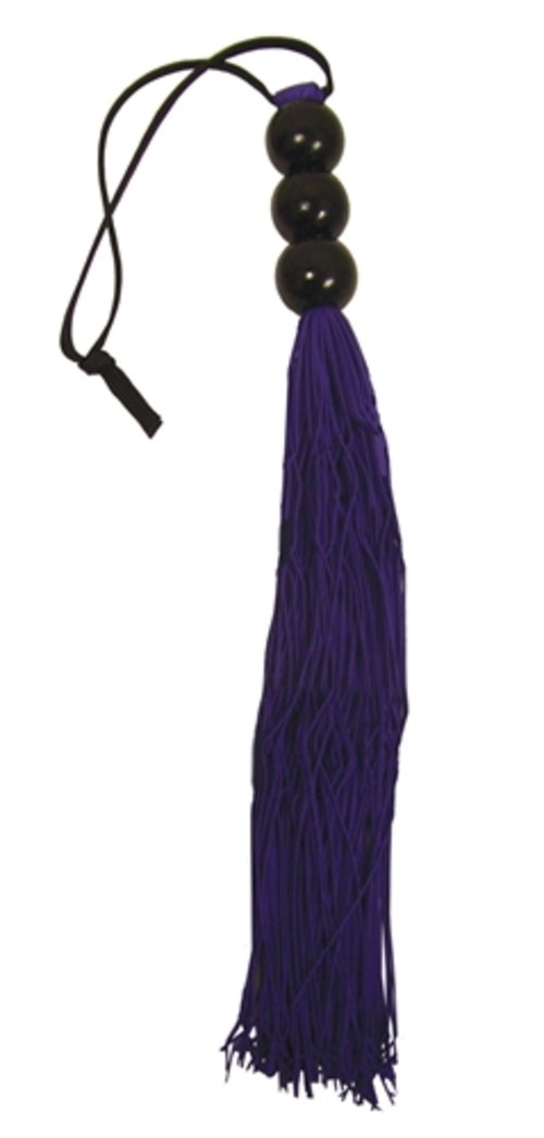 Sex and Mischief Rubber Whip Small 10 Inch - Purple