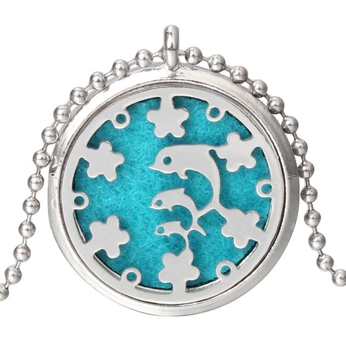 New Dolphin Aromatherapy Diffuser Necklace Pendant