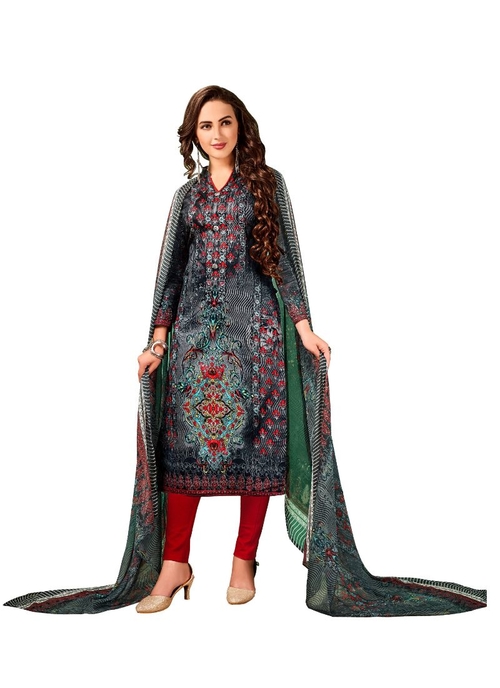 Generic Women's Cotton Salwar Material (Multi,