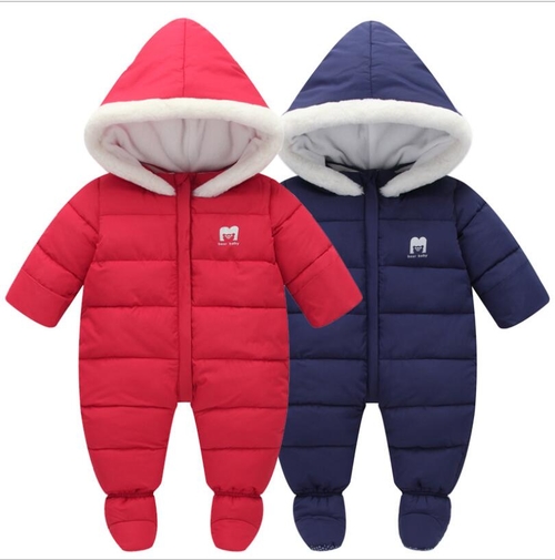 pink blue red Baby Clothes 2019 New Winter Hooded