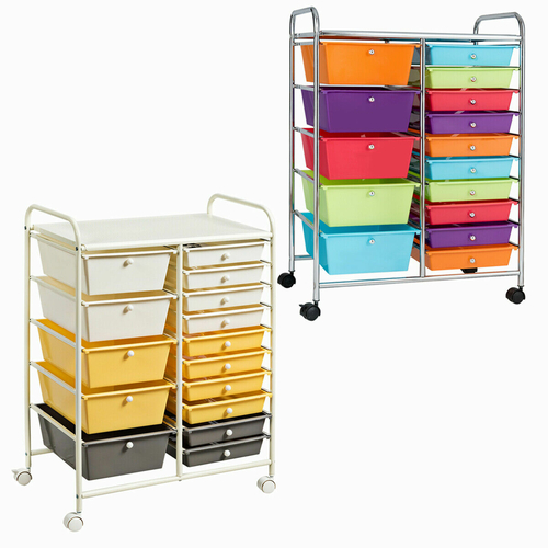 15 Drawers Mobile Storage Trolley