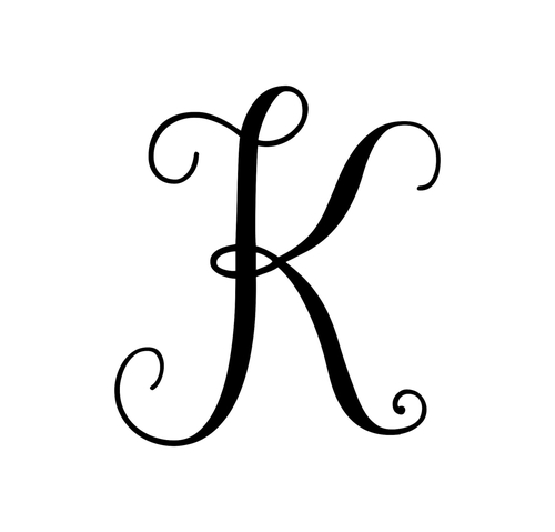 Precision Metal Art INITIAL-K-36BLK 36 in. Initial Monogram Letter K S