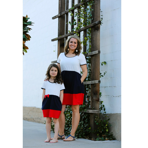 2019 Summer Mother Daughter Stripe Dress Matching