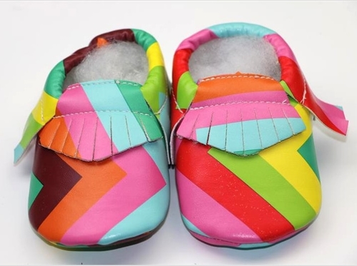 New Rainbow Stars PU Leather Baby Moccasins For