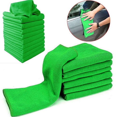 5/10pcs Green & Blue Microfiber Clean Auto Car