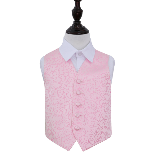 Swirl Waistcoat - Boys - Baby Pink, 32'