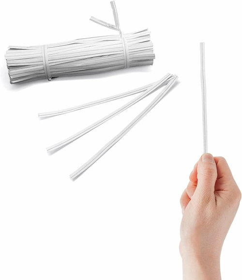 Pack of 2000 Paper Twist Ties 4” Long and 3/16” Wide White Twist Ties