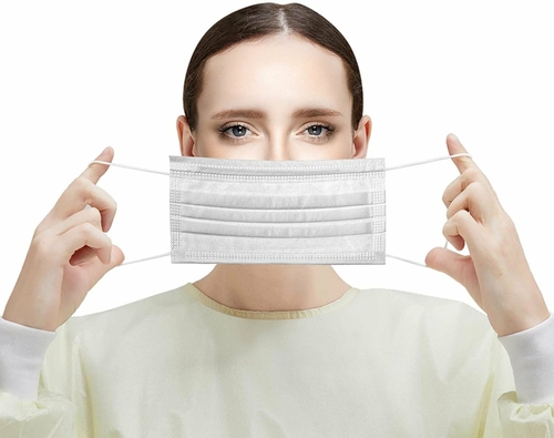 Disposable Face Protectors. Pack of 2500 White Face Masks Disposable