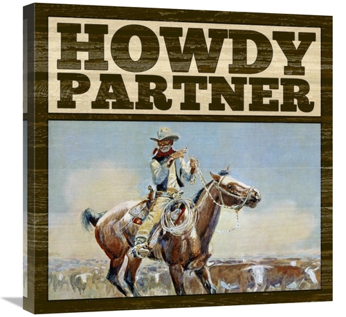 Global Gallery GCS-394757-2424-142 24 x 24 in. Western - Howdy Partner