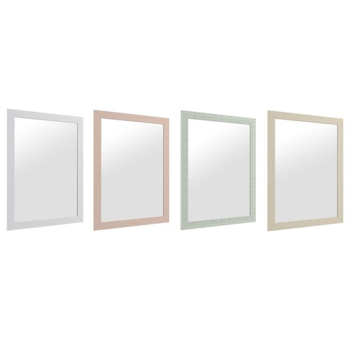Wall mirror DKD Home Decor 70 x 2 x 96 cm Crystal Beige Pink Green